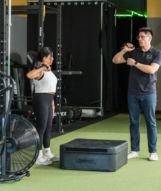 man and woman do personal training